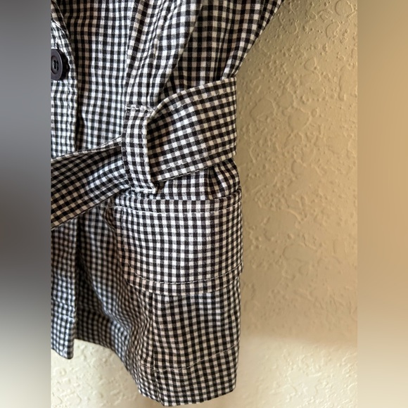 Authentic Guess Jeans Mini Lightweight Gingham Blazer🖤🤍 - Picture 3 of 9